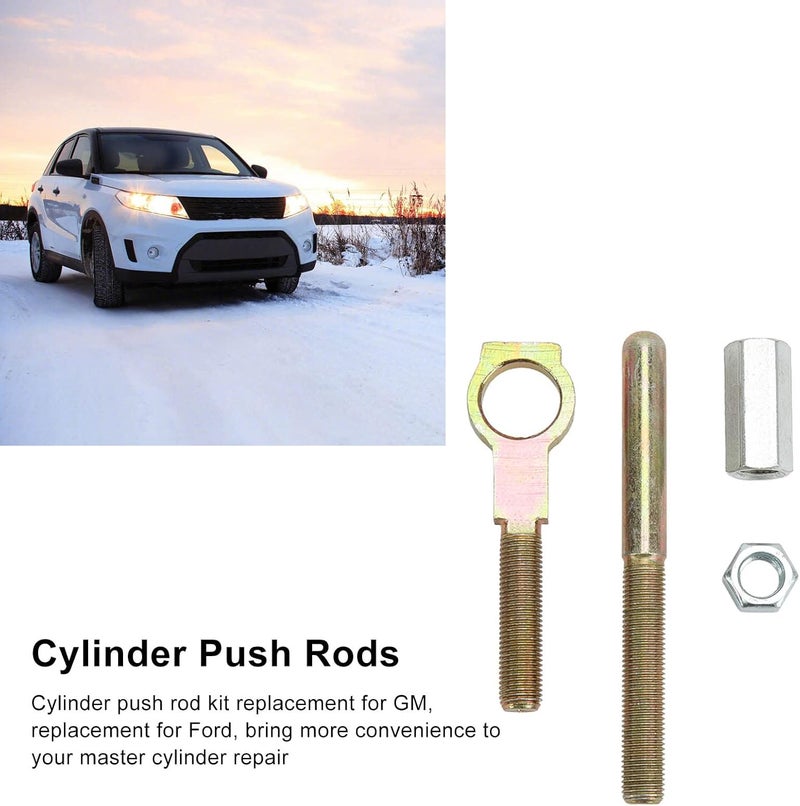 Kodrily Universal Master Cylinder Pushrod, Adjustable Manual Master Cylinder Push Rod, Sturdy Metal Brake Pedal Push Rod Kit, Clutch Master Cylinder Repair Replacement Auto Parts - Image 4